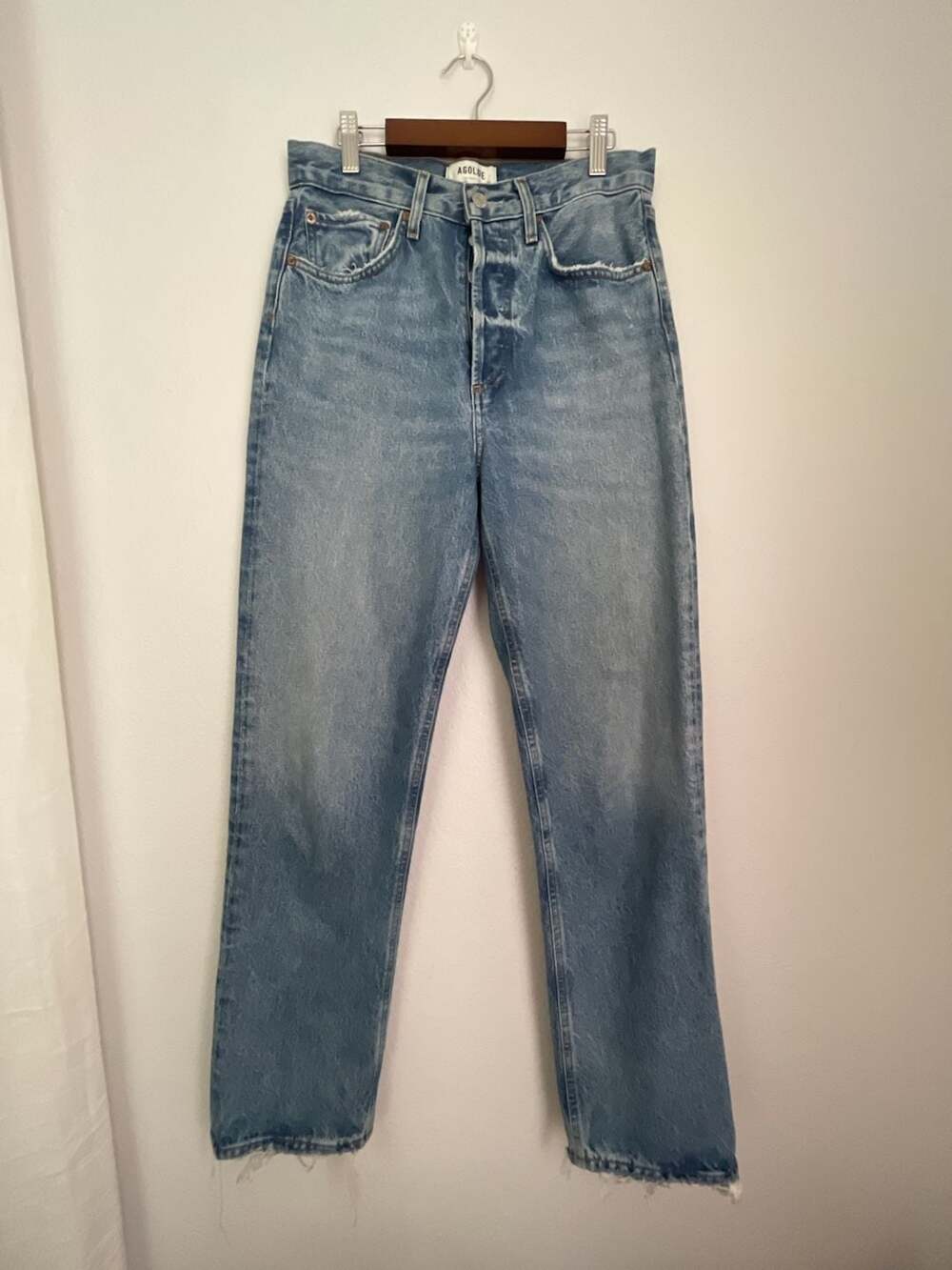AGOLDE Los Angeles High-Rise Straight Leg Jeans Blue Size 24